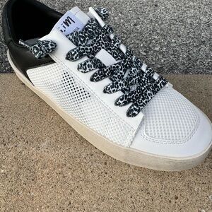 Black and White Mesh Sneakers
